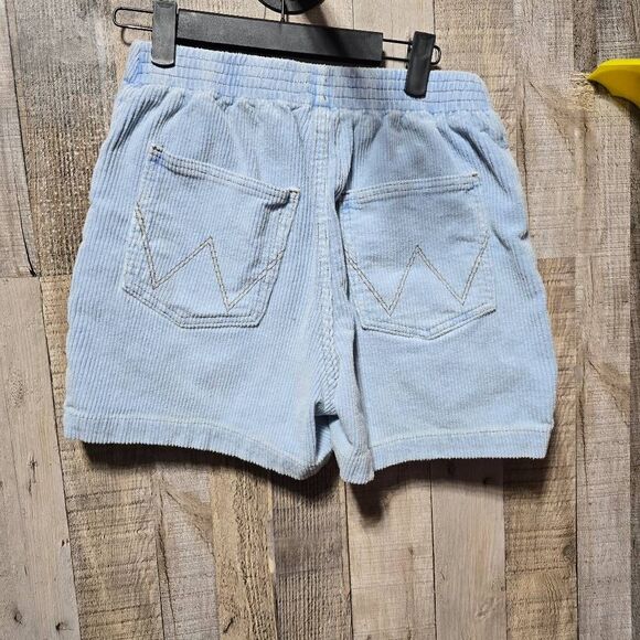 Billabong x Wrangler Rebecca High Rise Corduroy Shorts Blue - Picture 4 of 6